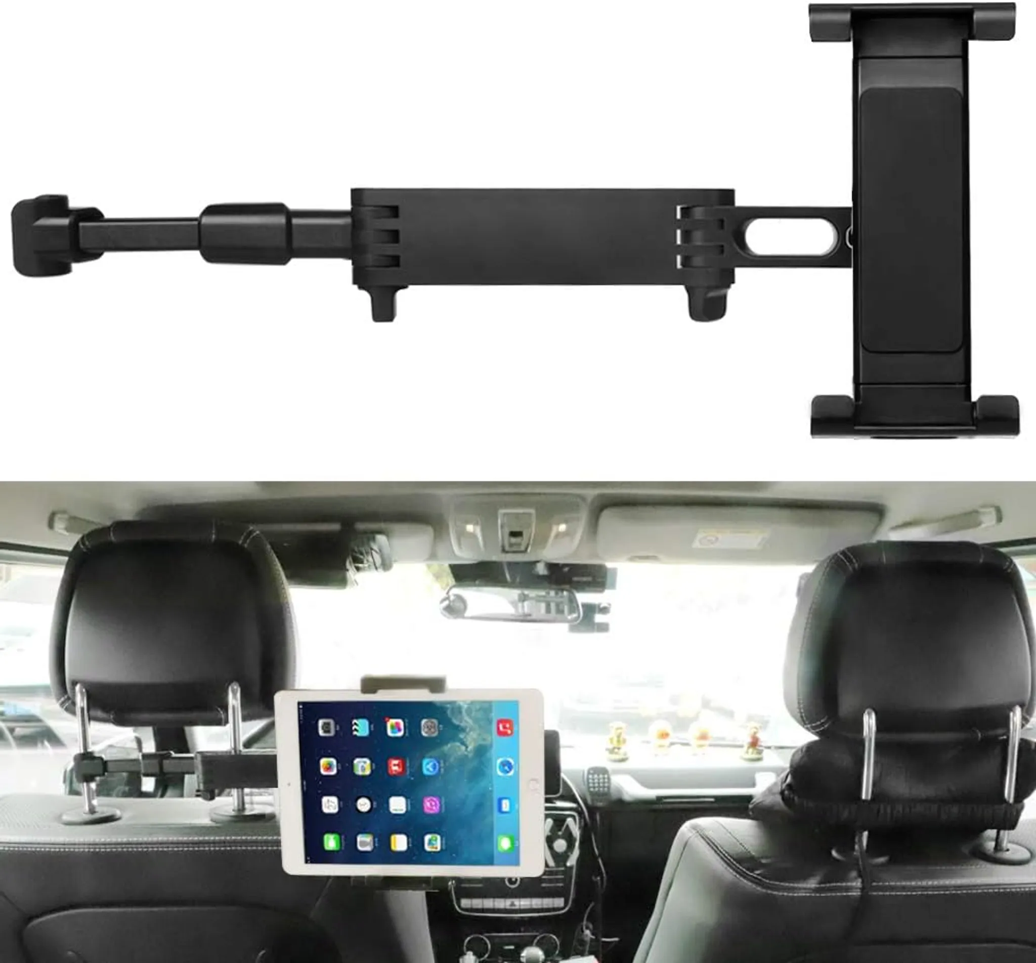 Auto Tablet PC Halter Kopfstützen schwarz KFZ-Halterung Kunststoff  verstellbar