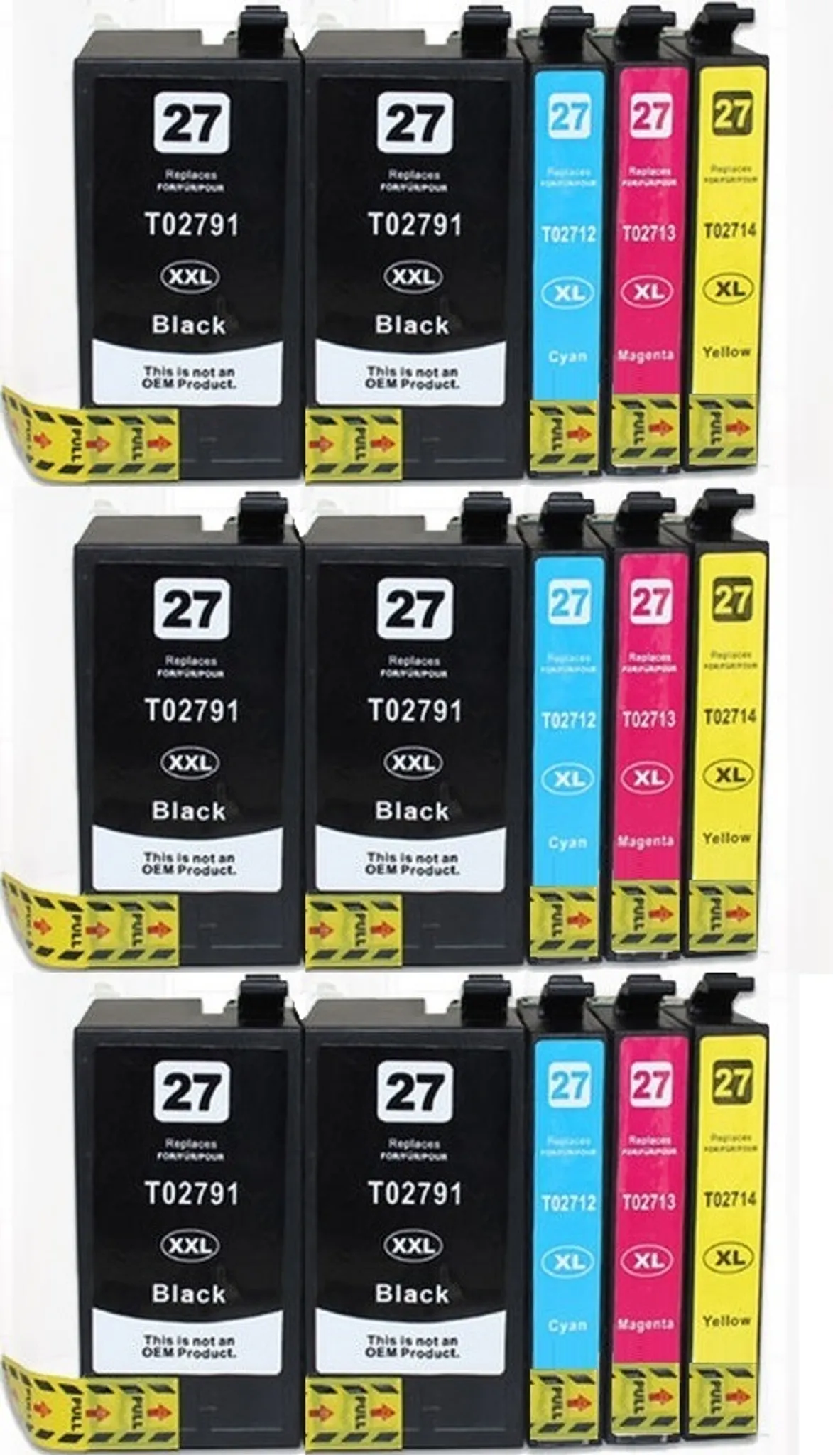 Tintenpatronen - 6 Epson kompatible T27XL 15