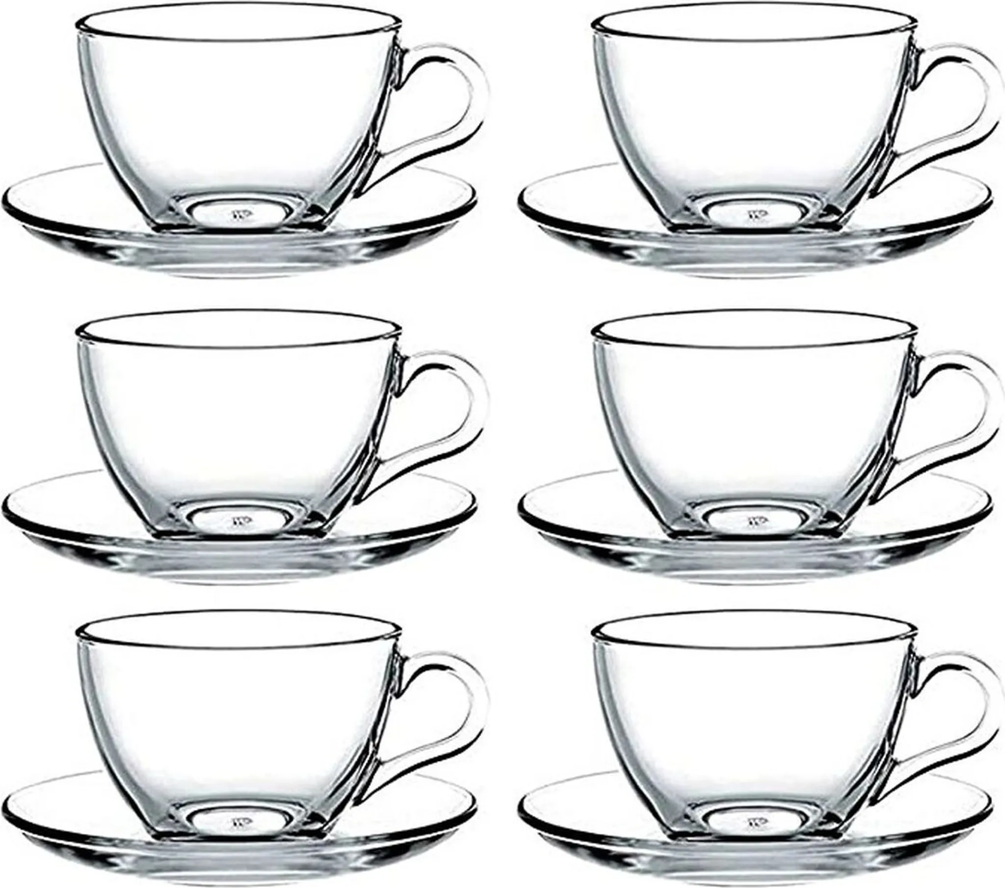 Set di 6 tazzine da caffè con piattini, tazze da caffè in porcellana e supporto in metallo, piccole tazze Demitasse per caffè espresso, latte, caffè moka, cappuccino e tè, colore: bianco