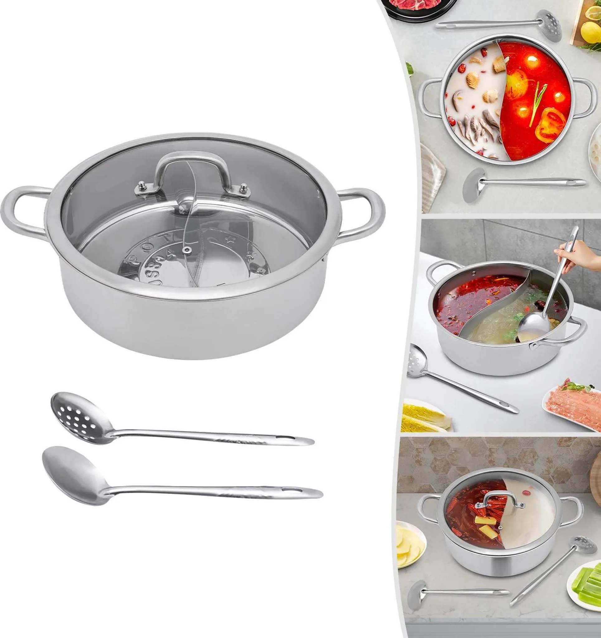 Pentola Alta Lacor 40125 In Acciaio Inox 18/10: Diametro 24 Cm, Altezza 20 Cm, Adatta A Induzione, Design Elegante