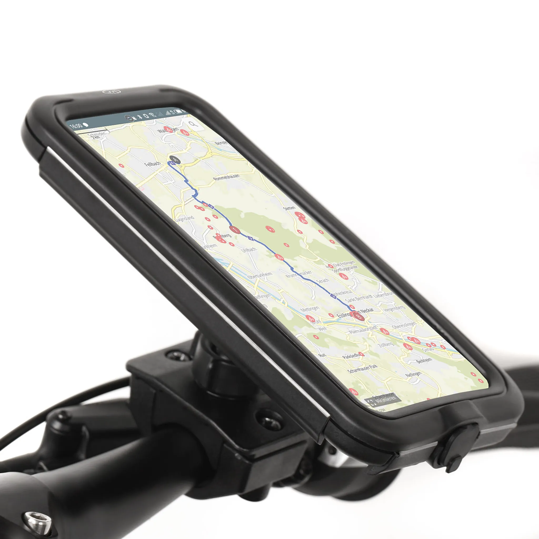 Fischer 360° Universal Fahrrad-Halterung Lenker-Halter für Handy Smartphone  Navi
