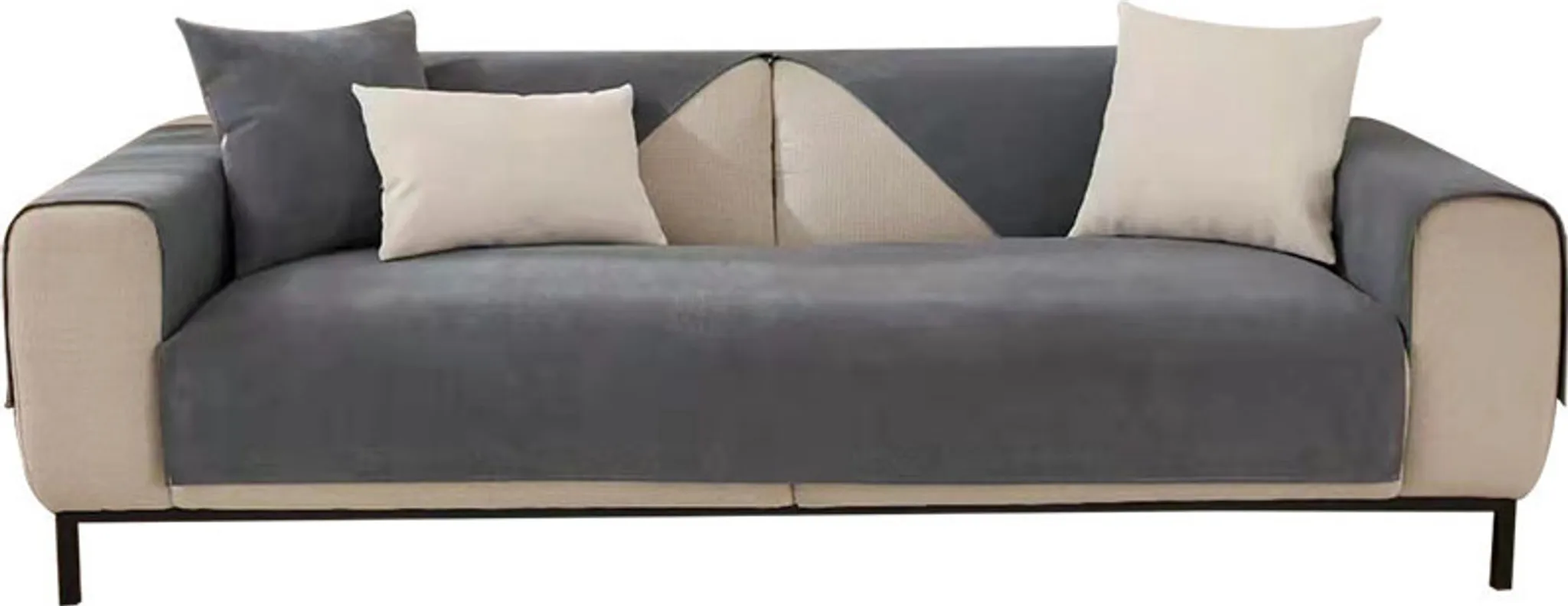 SOFTWON Sofa-Schonbezug – Rutschfest, Wasserdicht, Maschinenwaschbar, Mit Taschen, Für Haushalte Mit Haustieren & Kindern