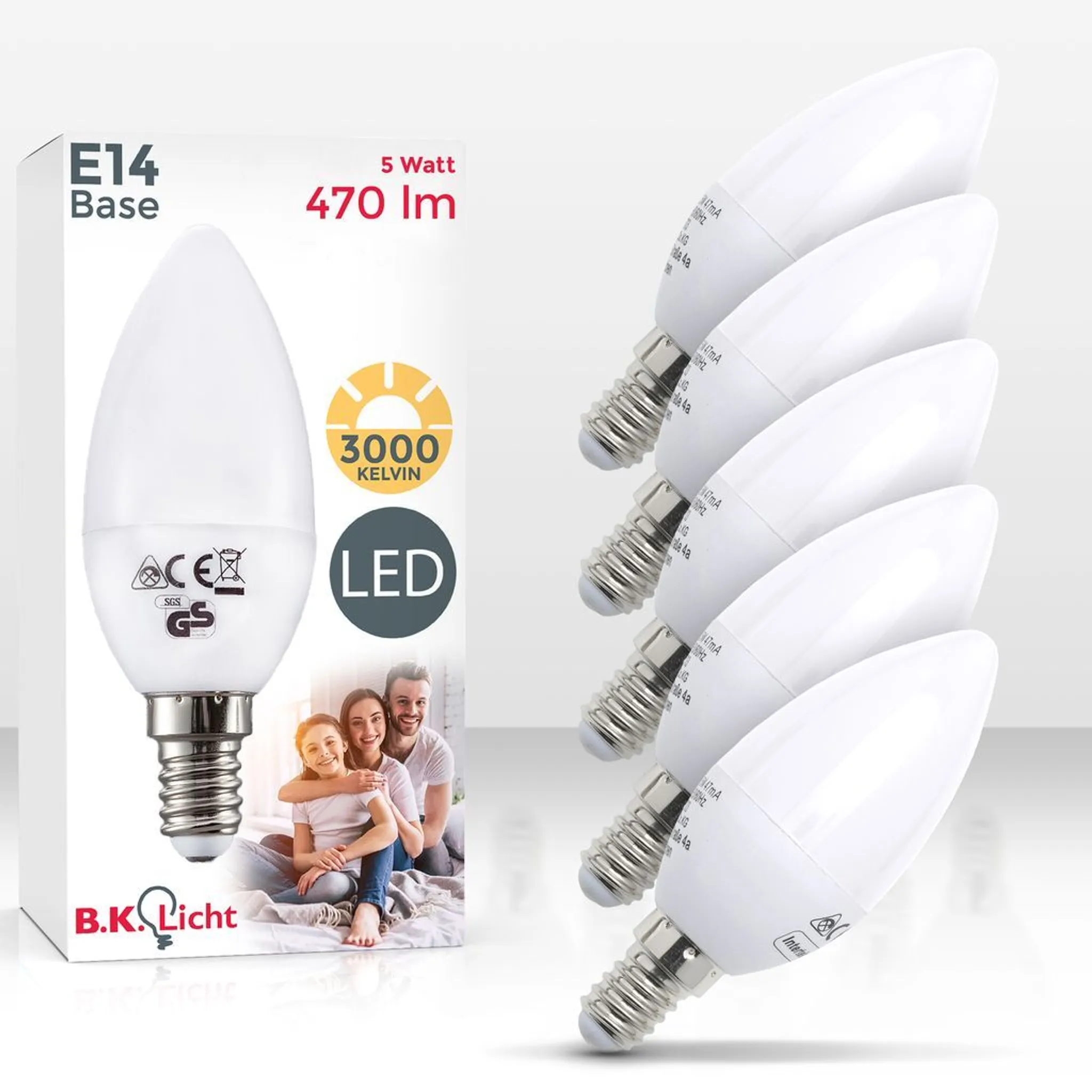 LED Leuchtmittel 5 E14 Energiespar-Lampe Watt
