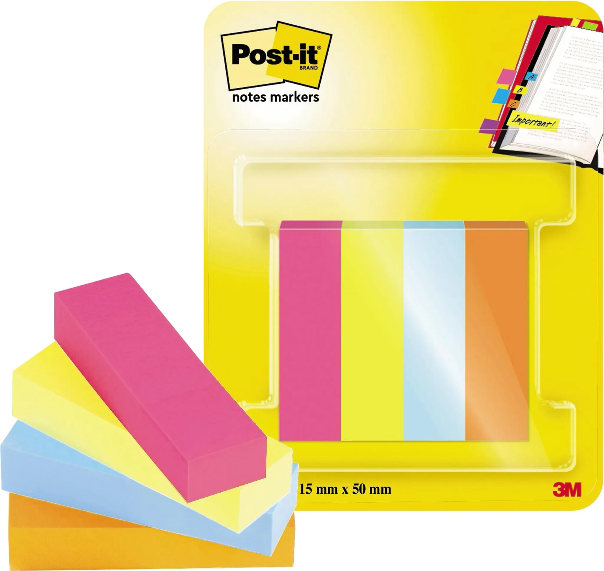 Post-it 680-BP2 Haftstreifen Index Standard, 2 x 50 Haftstreifen im