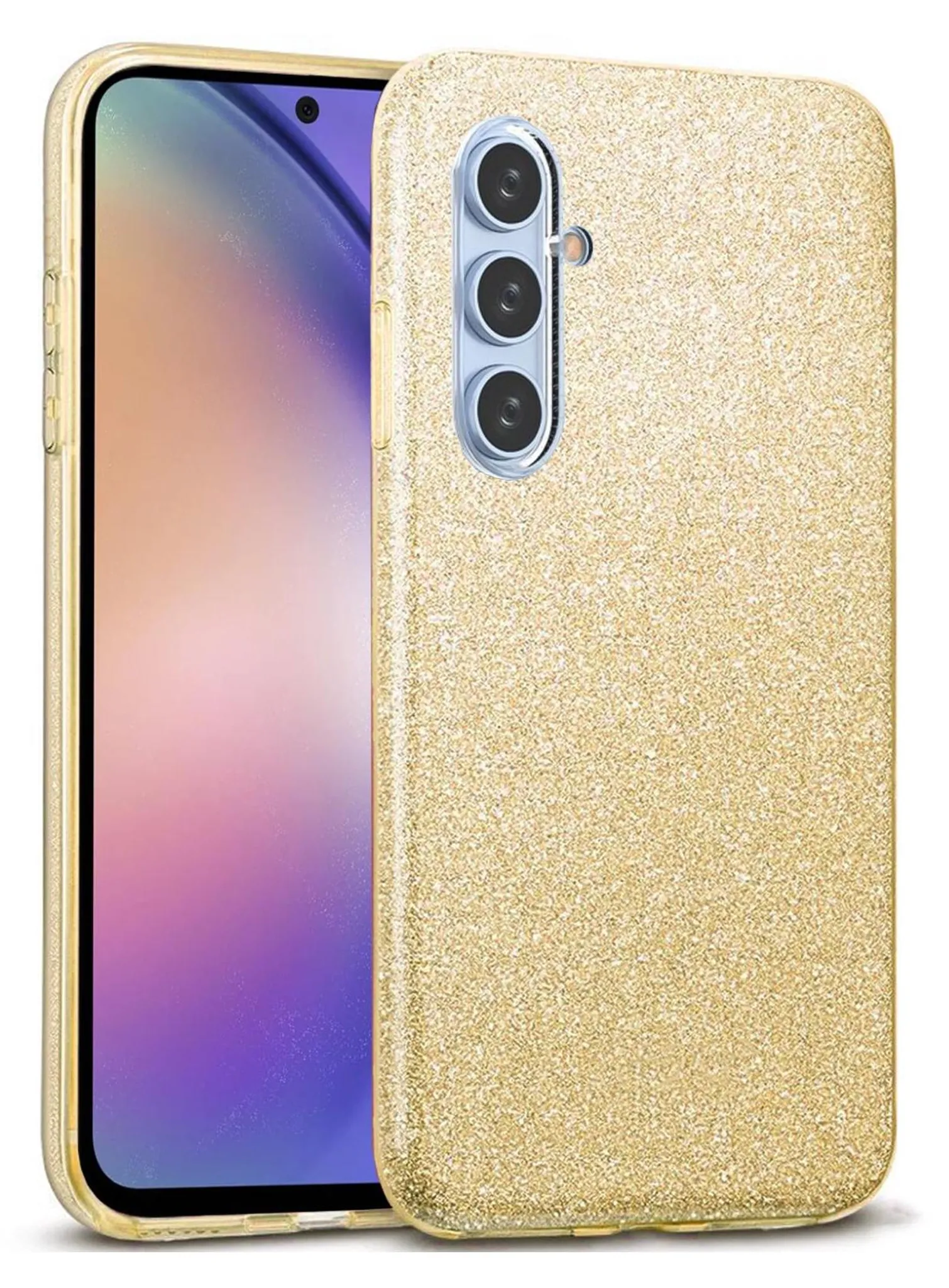 Custodia in silicone con paillettes in lamina d'oro per Samsung Galaxy S22 S21 S20 Cover posteriore morbida trasparente con sfumatura glitterata per Galaxy S22 Pro S21 S20 S10 S9 S8 Plus acquista