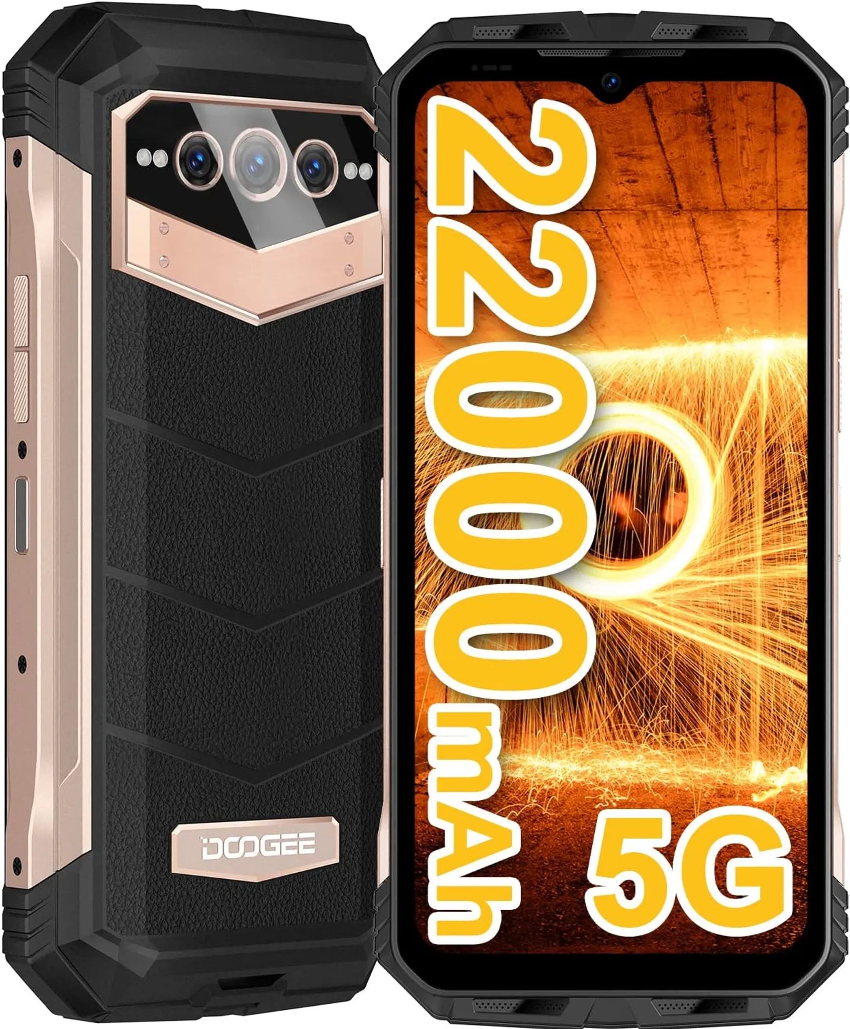 10800mAh DOOGEE V30 5G 8GB+256GB Nachtsicht 108MP Kamera Robustes  Smartphone NFC