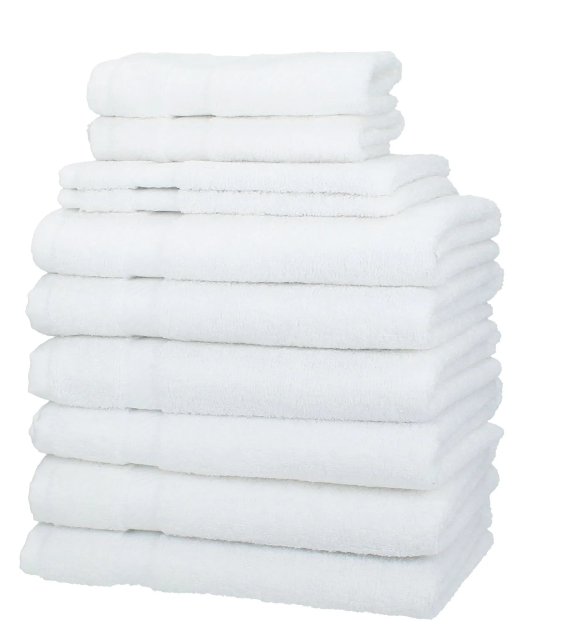 Betz 12er Handtuch Set Handtücher Duschtücher PALERMO 100% Baumwolle rose weiß 