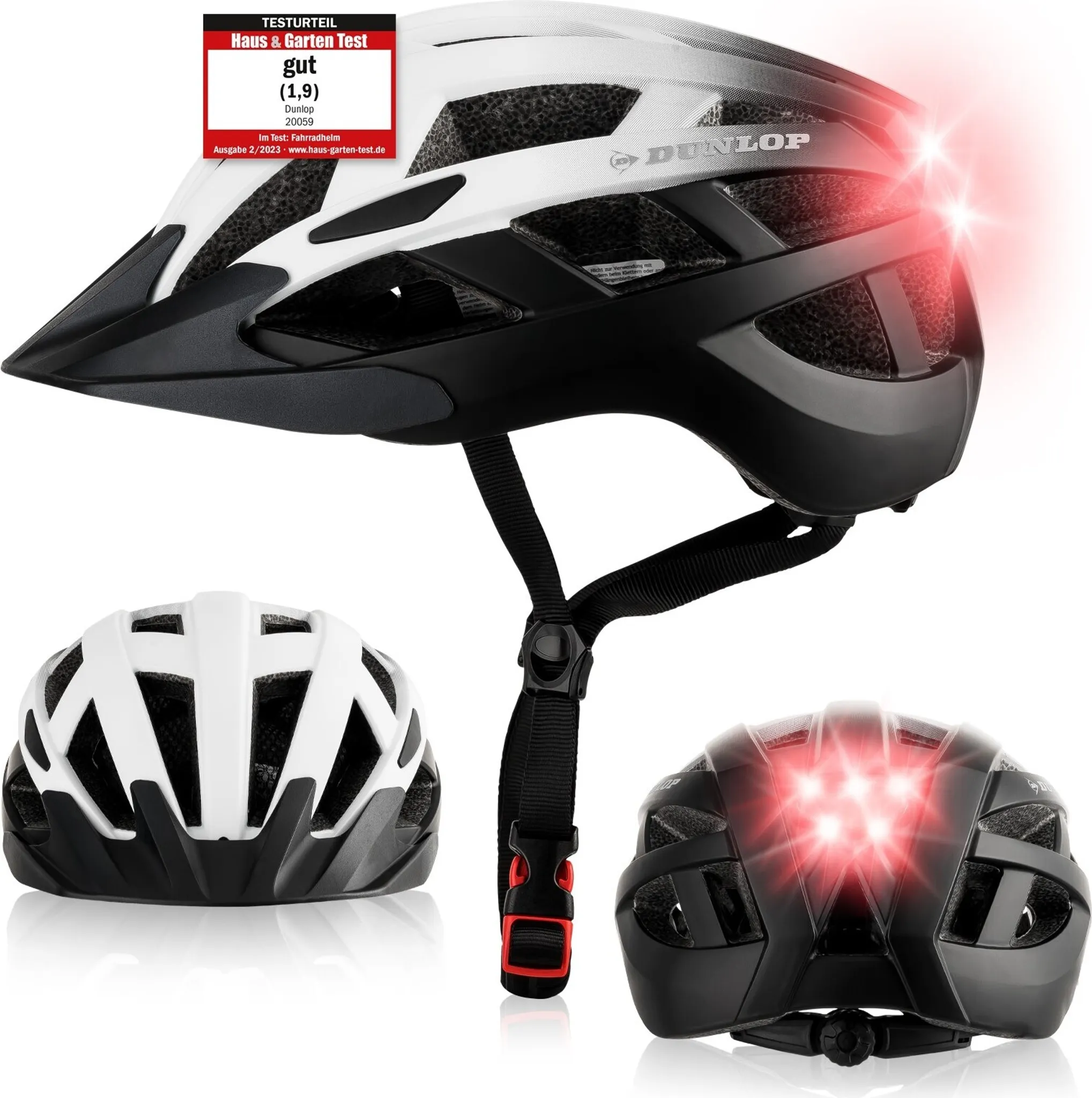 Fahrradhelm mit Licht - Sofort gesehen Werden -