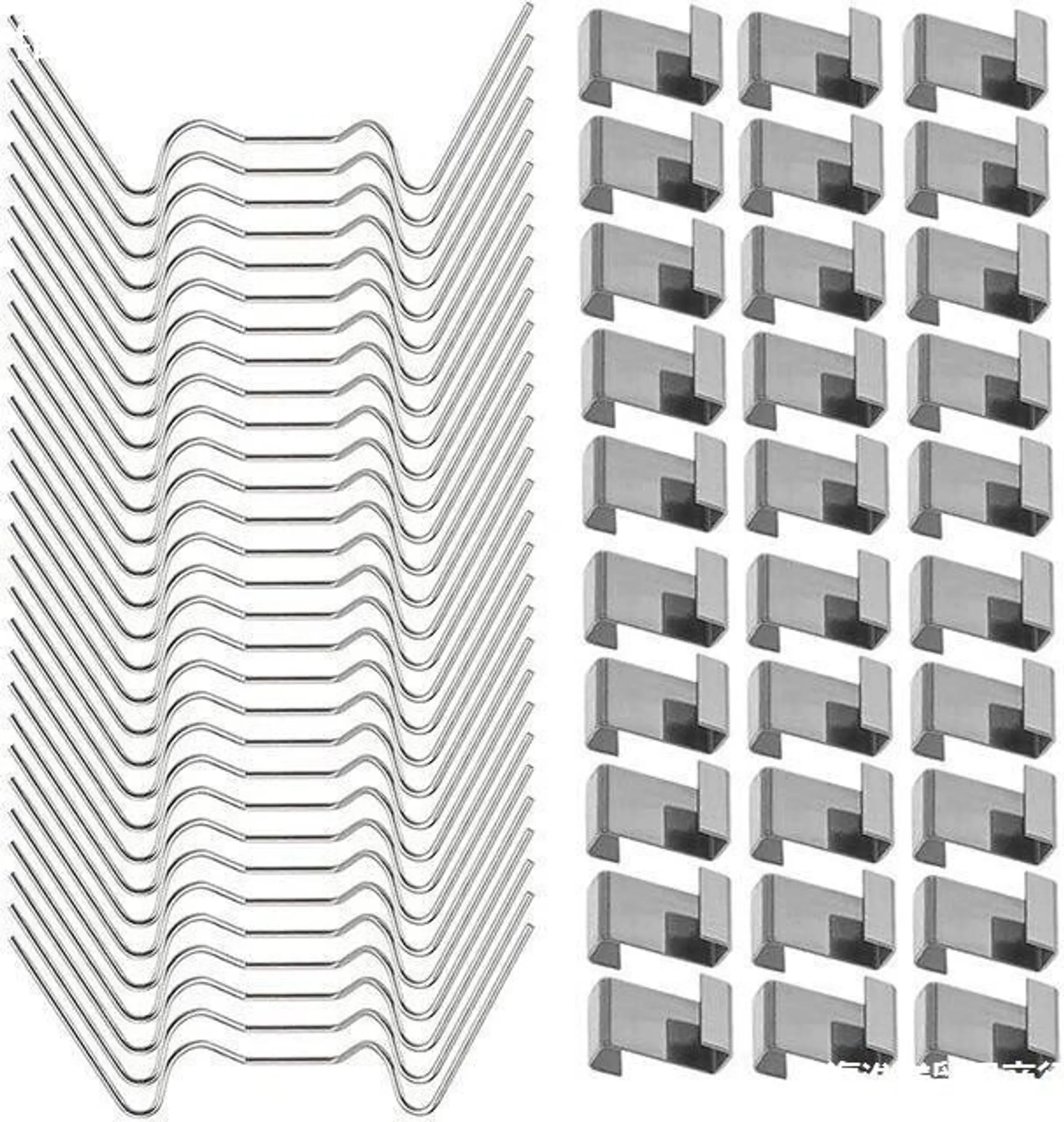 100 Stück Gewächshausklammern Edelstahl - Sturmfeste Klammern Für Gewächshausplatten