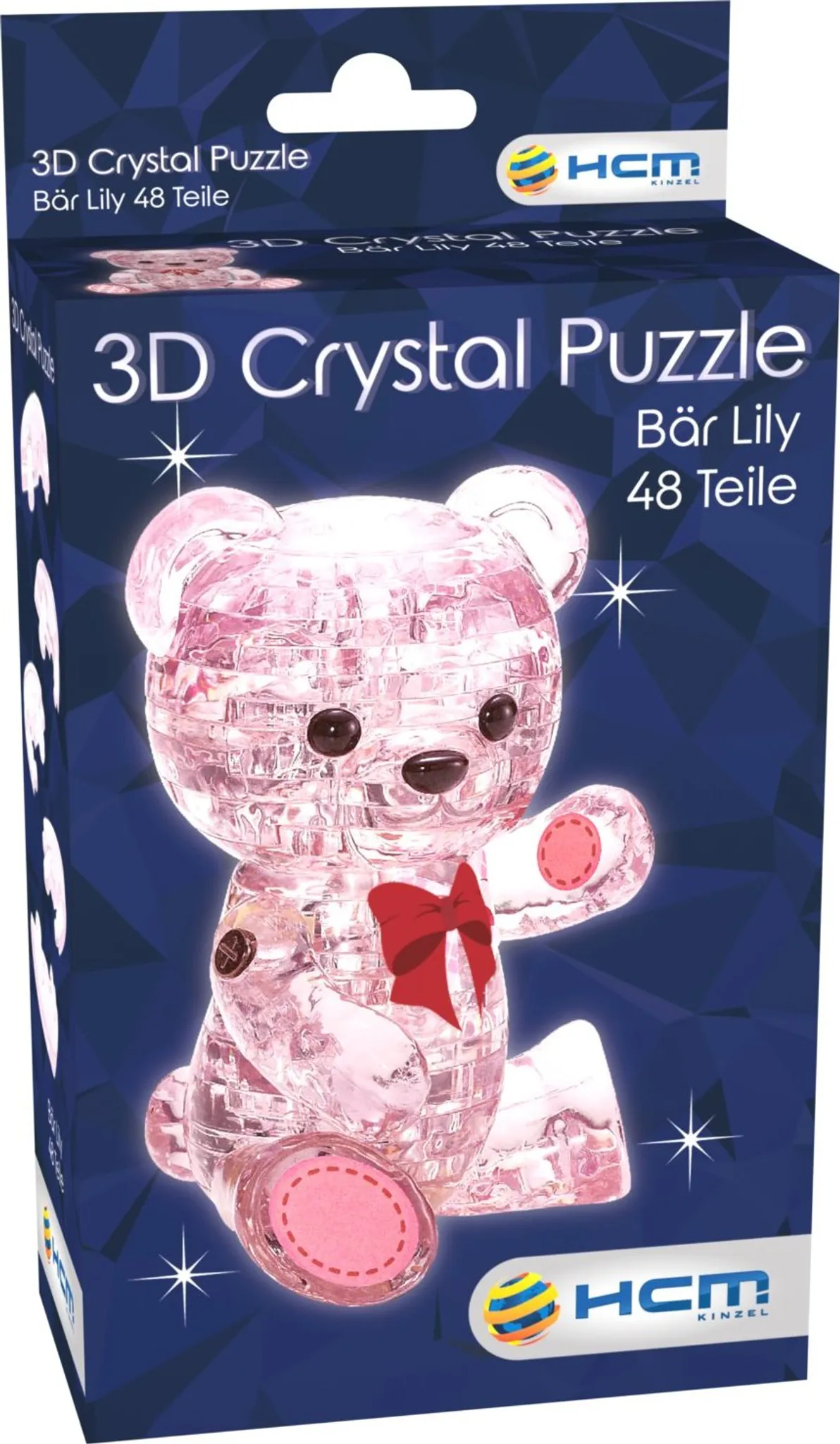 HCM KINZEL 3D kryształowe puzzle niedźwiedź lilia 48