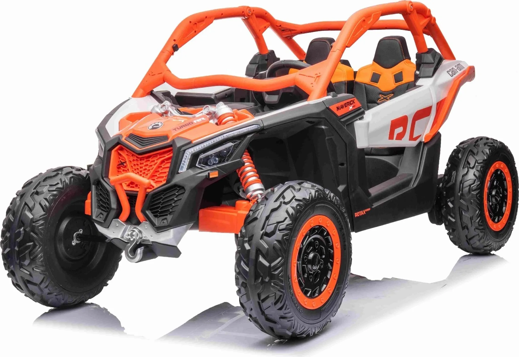 Can-Am Maverick Auto Elettrica Biposto Per Bambini - 12V Con Telecomando 2.4GHz, Batteria 10Ah, Sedili Pelle, Bluetooth - Verde
