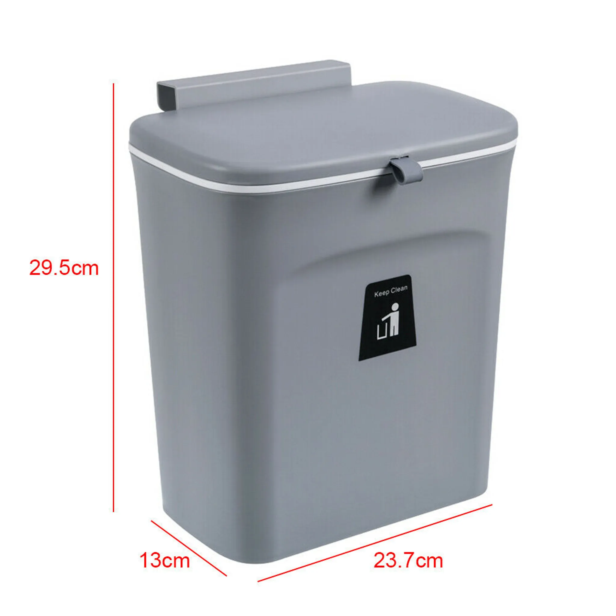 Mülleimer Hängend 7,5L Grau Abfalleimer Abfallsammler, Müll- und  Abfalleimer, Aufbewahrung & Organisation