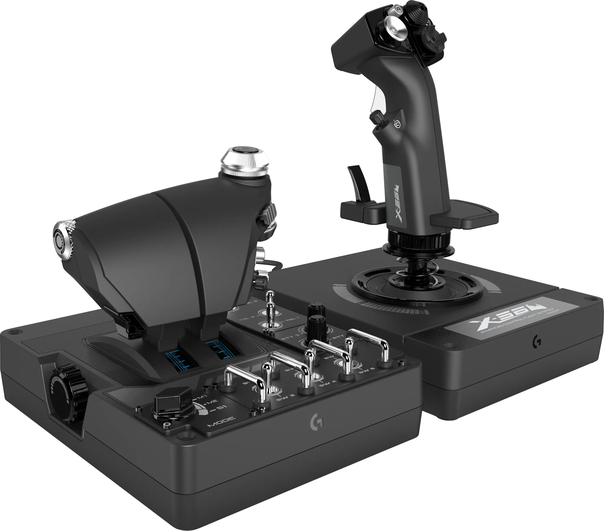 LOGICOOL X56 HOTAS フライトスティック＆ラダーペダルセット Logitech X56 H.O.T.A.S. - Joystick i przepustnica -