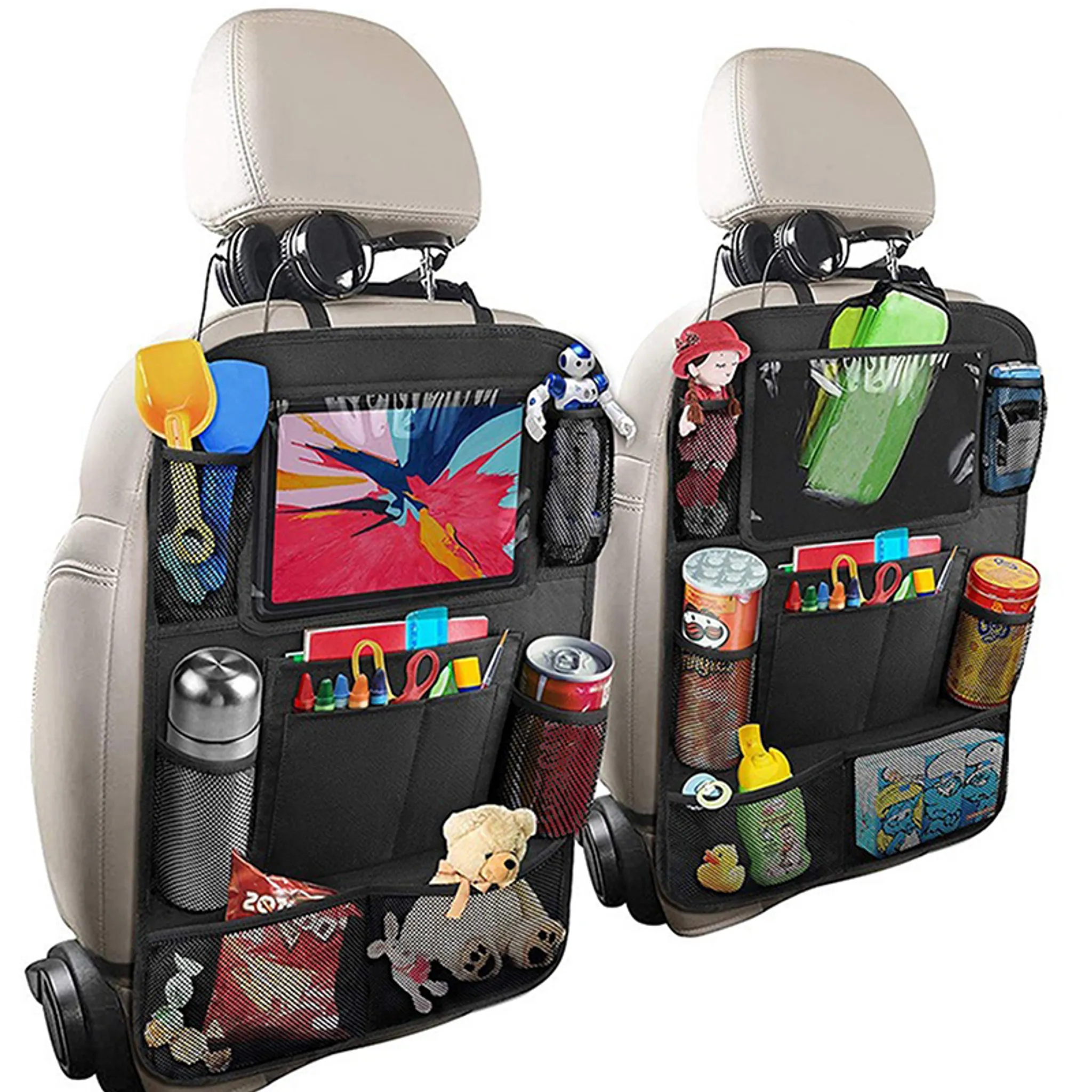 2Stk. Auto Rückenlehnenschutz Auto Rücksitz Organizer Kinder Rücksitzschoner