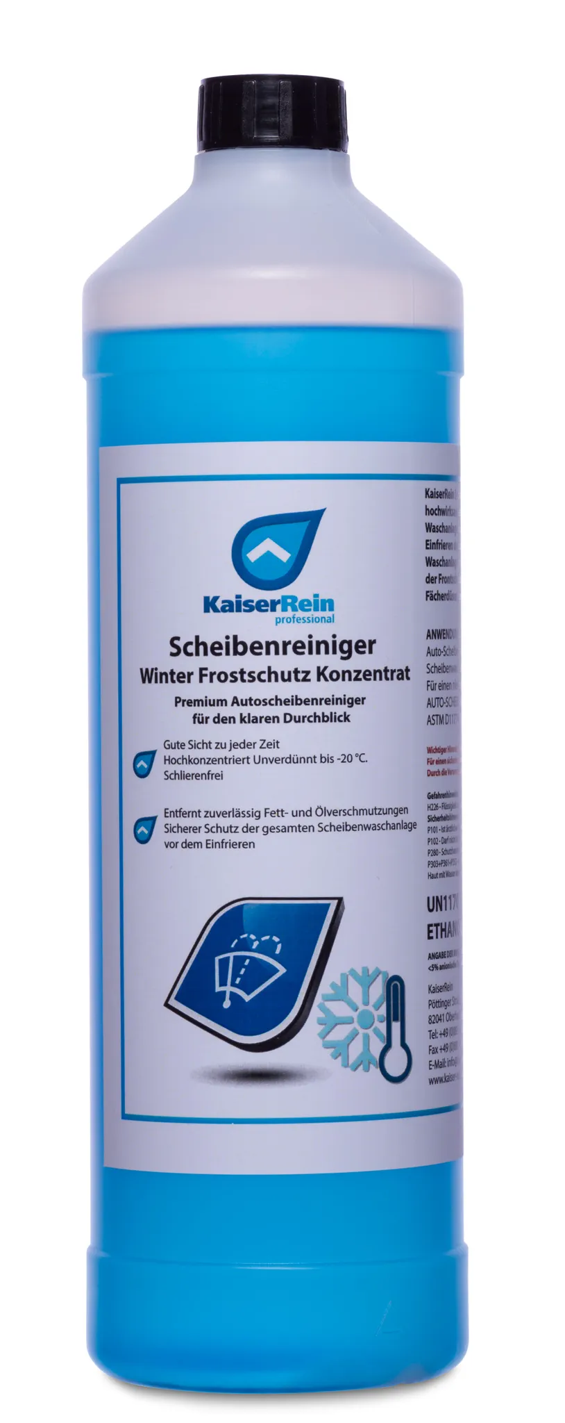 KaiserRein Scheibenreiniger Winter Frostschutz Konzentrat 1 L Premium  Autoscheibenreiniger für den klaren Durchblick Auto KFZ Winter  Scheibenwischwasser…
