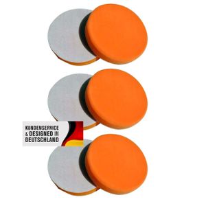 6x Polierschwamm orange 180mm, MEDIUM