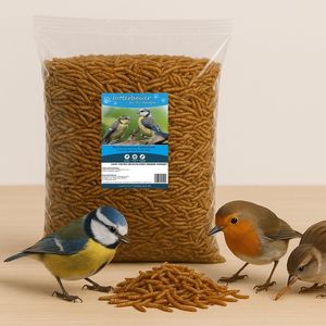 5kg Futterbauer Mehlwürmer getrocknet Fischfutter Vogelfutter Nagerfutter