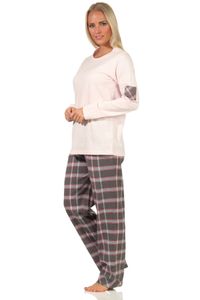 Damen Flanell Pyjama Mix & Match - Top Single Jersey, Hose Flanell auch in Übergrößen