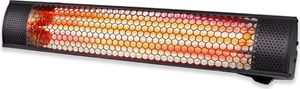 alpina Heizstrahler Terrasse XD-YS2000DE - Infrarotheizung 2000W - Deckenheizstrahler für Innen- und Außeneinsatz - IP55  - Wand- oder Deckenbefestigung - 57 x 11,5 x 11 CM - Schwarz