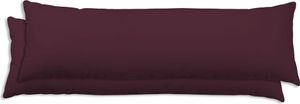 2er Set Seitenschläferkissen Bezug 40x145 cm bordeaux Uni Kissenbezug Baumwolle