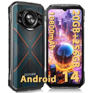 DOOGEE S Cyber Outdoor Handy Android 14 10800 mAh, 20GB + 256GB 6.6“ FHD+ 50MP Smartphone 4G IP68/NFC/Face ID/GPS  Outdoor handy ohne vertra