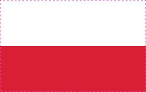 5 Stück "Flaggen und Banner" 30cm breit -selbstklebende "Polen" ES-FL-POL-30-G-L