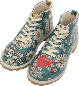 DOGO Shortcut Boots - Vegane Damen Boots und Nachhaltige und Bunte Stiefeletten - Show Yourself More Love 39