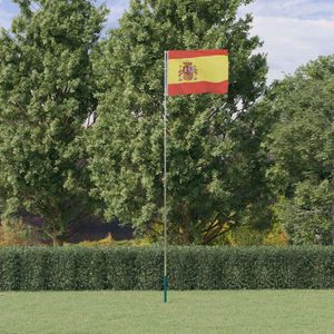 Leap Flagge Spaniens mit Mast 5,55 m Aluminium Heim & Garten Dekoration Flaggen & Windsäcke
