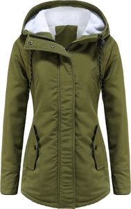 Damen Winterjacke Winterjacke Baumwolljacke Warme, verdickte Reißverschlusstaschenjacke (S-5XL)