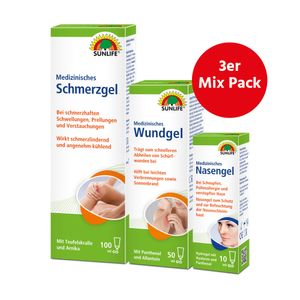3er Pack SUNLIFE® Med-Gel Nasen Schmerz Wund Heil Gel/Salbe/Creme Steril/Feucht