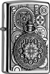 Zippo Pocket Watch | Chrom Hochglanz | Sturmfeuerzeug | Windfest & Nachfüllbar