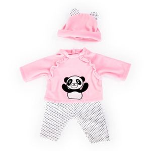 Bayer Design Kleider für Puppen 38 cm, 3 Teile, rosa, Pandamotiv