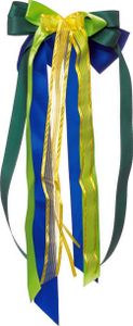 Nestler Schultütenschleife blau/grün   ca. 23 x 50 cm