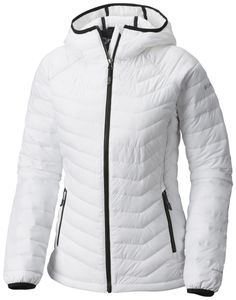 Columbia Powder Lite Hooded Jacket Damen white/black Größe XS