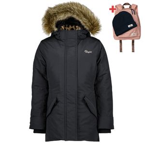 Vingino® Mädchen Wintermantel+ Mütze + Rucksack, Größe:110, Präzise Farbe:Schwarz