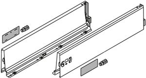Blum TANDEMBOX Zarge, Höhe K 115 mm, NL 270 mm, links/rechts, für TANDEMBOX antaro, seidenweiss