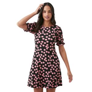 Dorothy Perkins - Dámske mini šaty s krátkym rukávom DP1754 (38 SK) (Black)