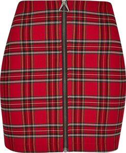 Urban Classics Rock Ladies Short Checker Skirt Red/Black-L