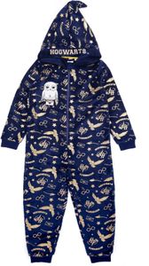 Harry Potter - Schlafanzug für Kinder NS6594 (140) (Marineblau/Gold)