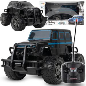 Malplay RC SWAT auto s nabíječkou a USB | dálkově ovládané modely aut pro děti | elektrický monster truck | černý