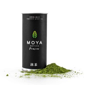 Moya Matcha Tee Pulver Grün | 30g Premium Zeremonie-Qualität | Organisch Gewachsen und Geerntet in Uji,Japan | Grüntee-Pulver Matcha | Ideal für die japanische Teezeremonie mit Wasser