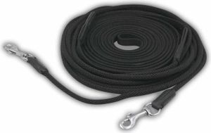 Doppellonge, schwarz  Doppel Longe  Longierleine 14 Meter