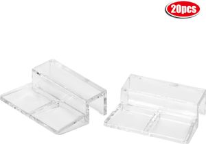 20ks Glasabdeckung Acrylcliphalter -Stützklemme Accessoire für Aquarium -Fischtank (8 mm)