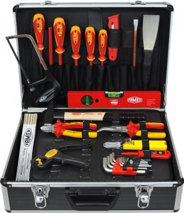 FAMEX 789-10 Alu Werkzeugkoffer mit Werkzeug Set für den Elektriker - PROFESSIONAL