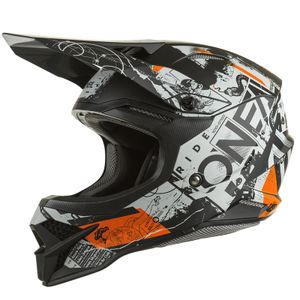Oneal 3Series Scarz V.22 Motocross Helm (Gray/Orange,L (59/60))