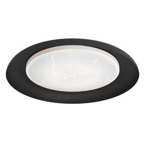 EGLO LED Deckenleuchte Penjamo, Kristalleffekt Deckenlampe aus Metall und Kunststoff, Wohnzimmerlampe in Schwarz, Weiß, Schlafzimmerlampe, warmweiß