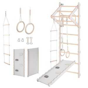 Gymnastický rebrík pre deti biely, Gymnastický rebrík, Lezecký rebrík, Nástenný gymnastický rebrík, Domáca preliezačka 100% ECO