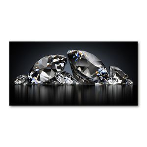 Tulup® Leinwandbild - 120x60 cm - Wandkunst - Drucke auf Leinwand - Leinwanddruck - Sonstige - Schwarz - Diamanten