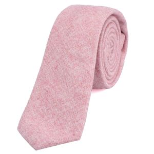 DonDon Herren Krawatte 6 cm Baumwolle pastell-rosa