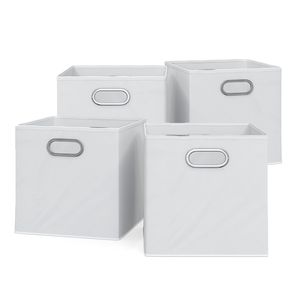 Livinity® Faltbox , 30 x 30 cm 4er Set, Weiß